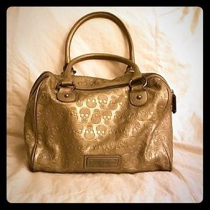 Betsey Johnson Princess Skully Satchel in Gunmetal